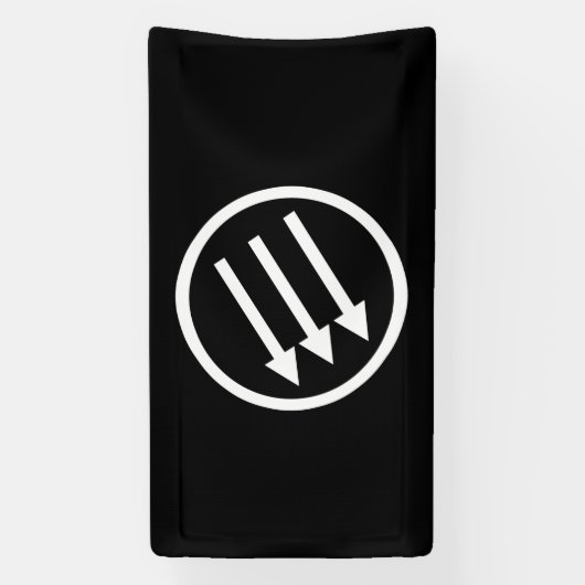 Anti-fascisme Witte Pijlen Spandoek (Verticaal)