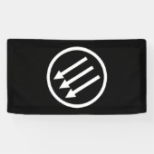 Anti-fascisme Witte Pijlen Spandoek (Horizontaal)