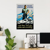 Anti-Fascist WWII Propaganda Poster American (Bureau à domicile)