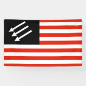 Anti-fascistische Amerikaanse vlag Spandoek (Horizontaal)