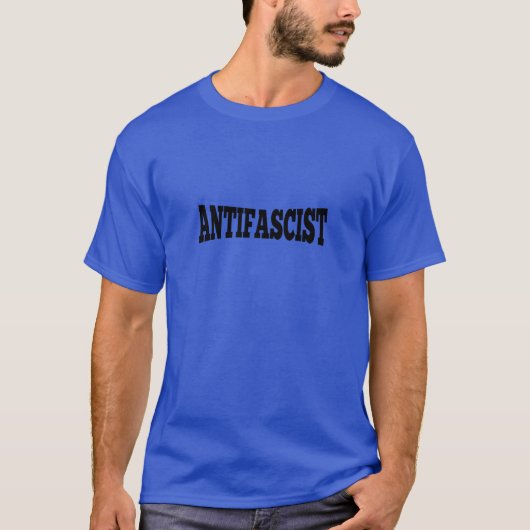 Anti-fascistische Mannen Basic Donkere T-shirt (Voorkant)