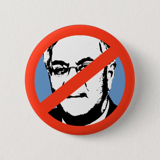 ANTI-FRANK / Anti-Barney Frank Ronde Button 5,7 Cm (Voorkant)