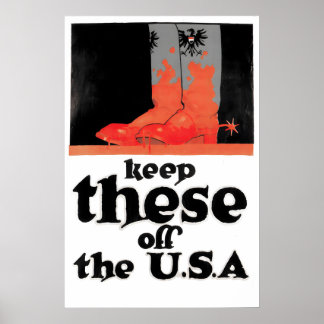 Anti German WWI Recruitment Poster Keep Them Off