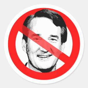 Anti Glenn Youngkin stak zijn gezicht uit Ronde Sticker