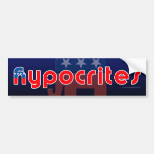 Anti-GOP Hypocrites Bumpersticker