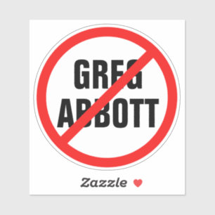Anti-Greg Abbott 2022 Gouverneur Verkiezingspoliti Sticker