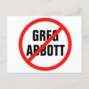 Anti-Greg Abbott Texas Democraat Briefkaart