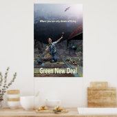 Anti-groene nieuwe deal - 24 x 36 Poster afdrukken (Keuken)