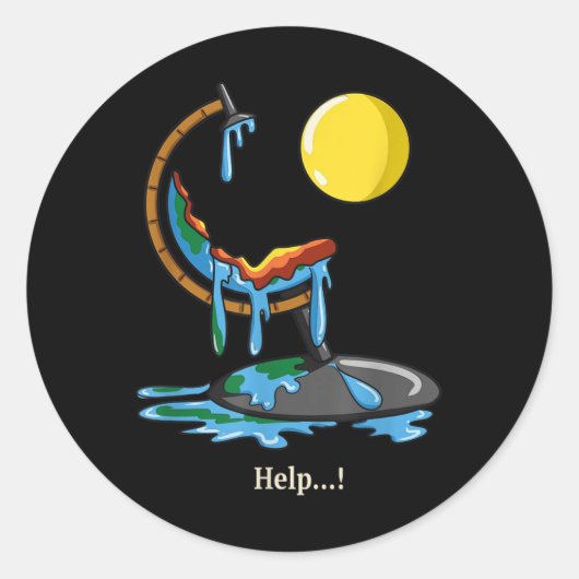 Anti-grondverwarming Klimaatverandering Pro Natura Ronde Sticker (Voorkant)