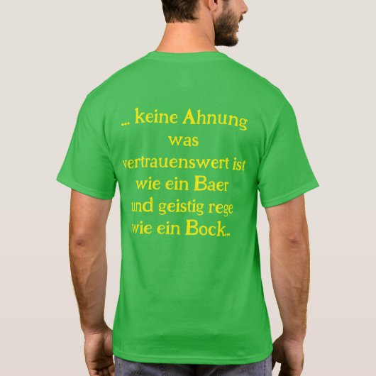 Anti Grüne Spruch T-shirt (Achterkant)
