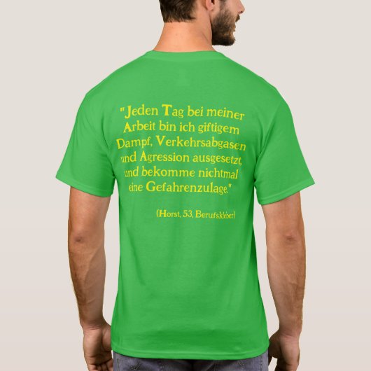 Anti Grüne Spruch T-shirt (Achterkant)
