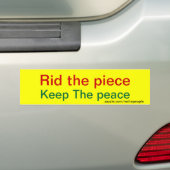 Anti gun slogans bumper sticker (En voiture)