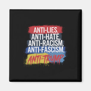 Anti haat leugens racisme fascisme verzet zich teg magneet