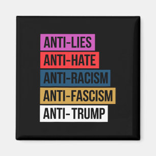 Anti haat leugens racisme fascisme verzet zich teg magneet