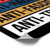Anti haat leugens racisme fascisme verzet zich teg poster (Hoek)