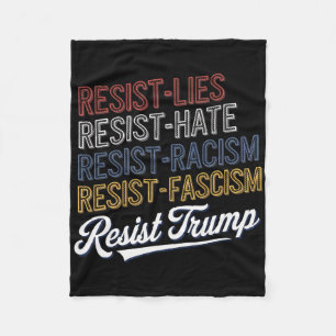 Anti Haat Leugens Racisme Fascisme Weersta Protest Fleece Deken