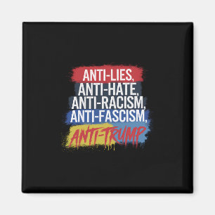 Anti Haat Leugens Racisme Fascisme Weerstand Prote Magneet