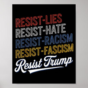 Anti-haat liegt fascisme weerstaan protest trump b poster