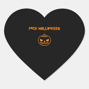 Anti Halloween pompoen jack-o'-lantaarn Hart Sticker