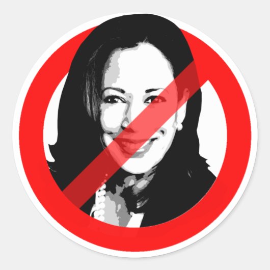 ANTI HARRIS RONDE STICKER (Voorkant)