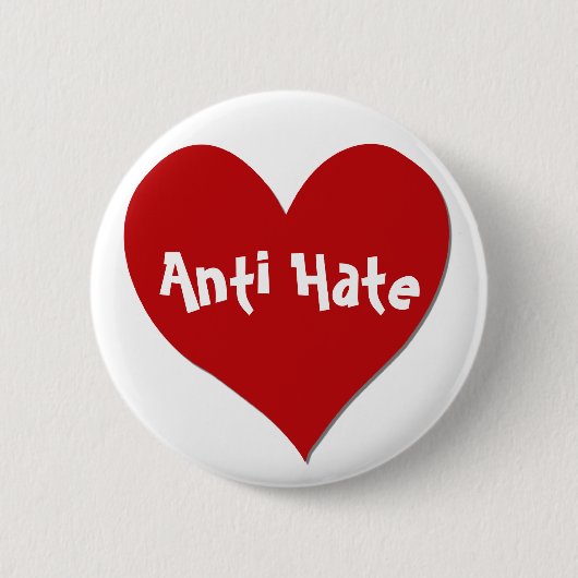 Anti-hate knop ronde button 5,7 cm (Voorkant)