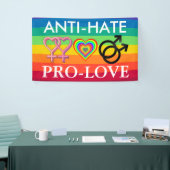 Anti-Hate Pro-Love Protest LGBT Rainbow Banner (Beurs)