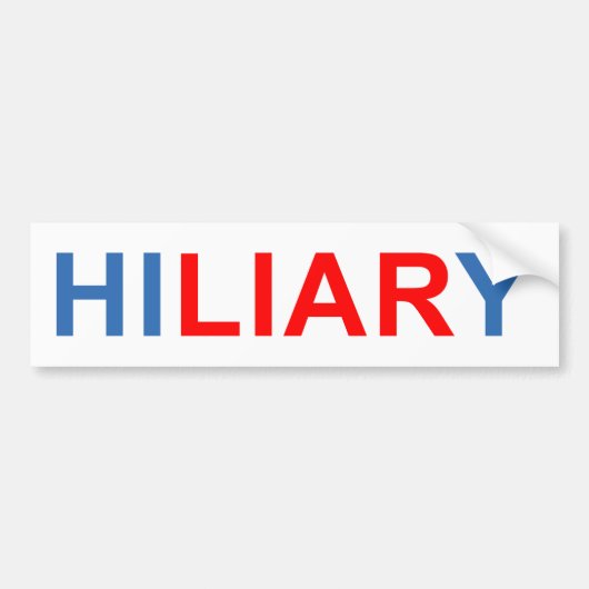 Anti-Hillary Bumpersticker (Voorkant)