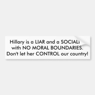 Anti-Hillary-bumpersticker Bumpersticker