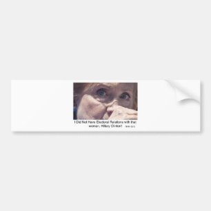 Anti-Hillary Clinton 2016 geschenken en kleding Bumpersticker