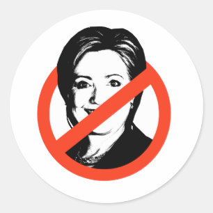 ANTI-HILLARY CLINTON - RONDE STICKER