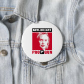 Anti-Hillary en Pro-Pistool - Anti-Hillary - Ronde Button 4,0 Cm (In situ)
