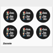 Anti-Hillary - het goede, het slechte en het lelij Ronde Sticker (Vel)