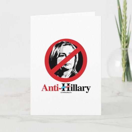 Anti-Hillary symbool Kaart (Voorkant)