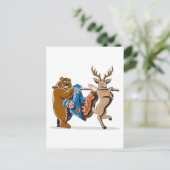 Anti-Hunting Animal Revenge Briefkaart (Staand voorkant)