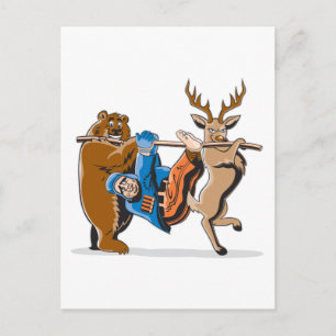 Anti-Hunting Animal Revenge Briefkaart