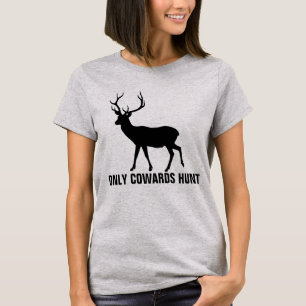 ANTI-HUNTING T-shirts, ALLEEN COWARDS HUNT T-shirt