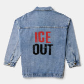 Anti ICE Out Political Activism Protest Denim Jacket (Achterkant)