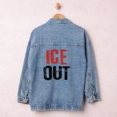 Anti ICE Out Political Activism Protest Denim Jacket (Hangar)