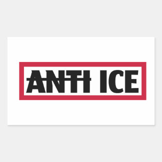 Anti ICE Rechthoekige Sticker