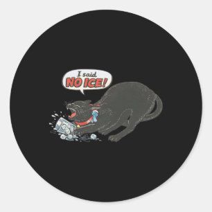 Anti-Ijs Pro Immigratie Grappige Kat Politiek Ronde Sticker