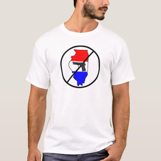 Anti-Illinois Pistool T-shirt (Voorkant)