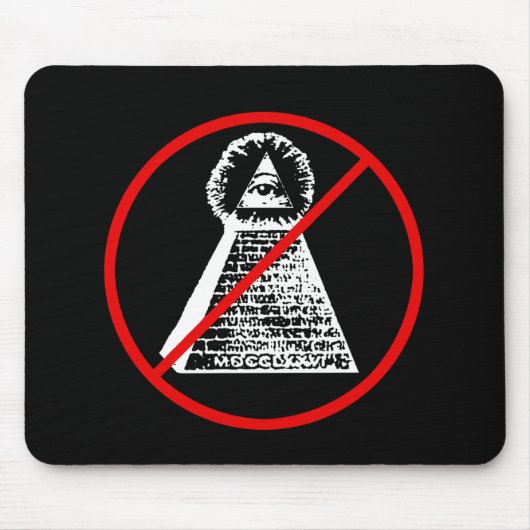 Anti Illuminati New World Order NWO Mousepad Muismat (Voorkant)