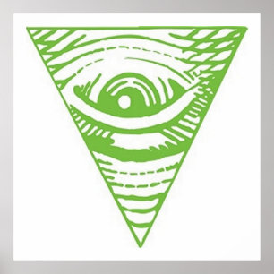 Anti-Illuminati Poster omgekeerd piramide