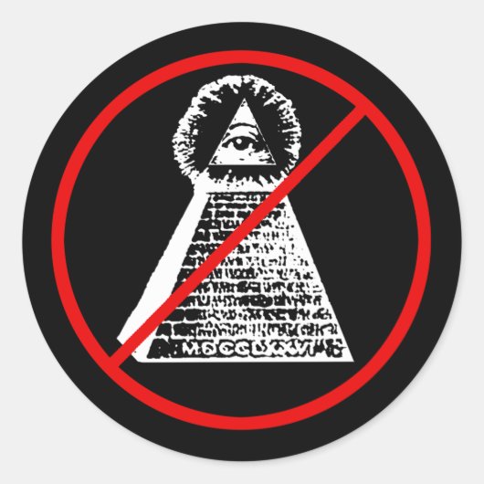 Anti Illuminati Sticker (Voorkant)