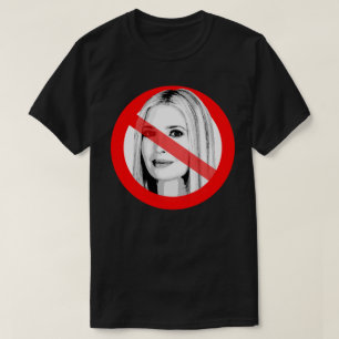 Anti Ivanka Trump stak zijn gezicht uit T-shirt
