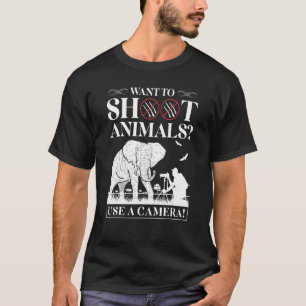 Anti Jacht Protest Wildlife Fotograaf Dier T-shirt