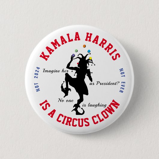 Anti-Kamala Harris Ronde Button 5,7 Cm (Voorkant)