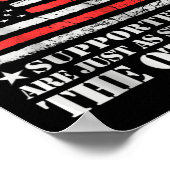 Anti Kamala Harris stomme grap Amerikaanse vlag VS Poster (Hoek)