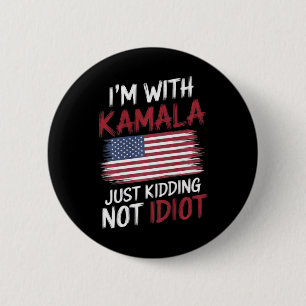 Anti Kamala Harris Verkiezing Shirt Republikeinse Ronde Button 5,7 Cm