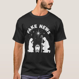 Anti Kerstmis Religie Atheïst Fake Nieuws Geboorte T-shirt